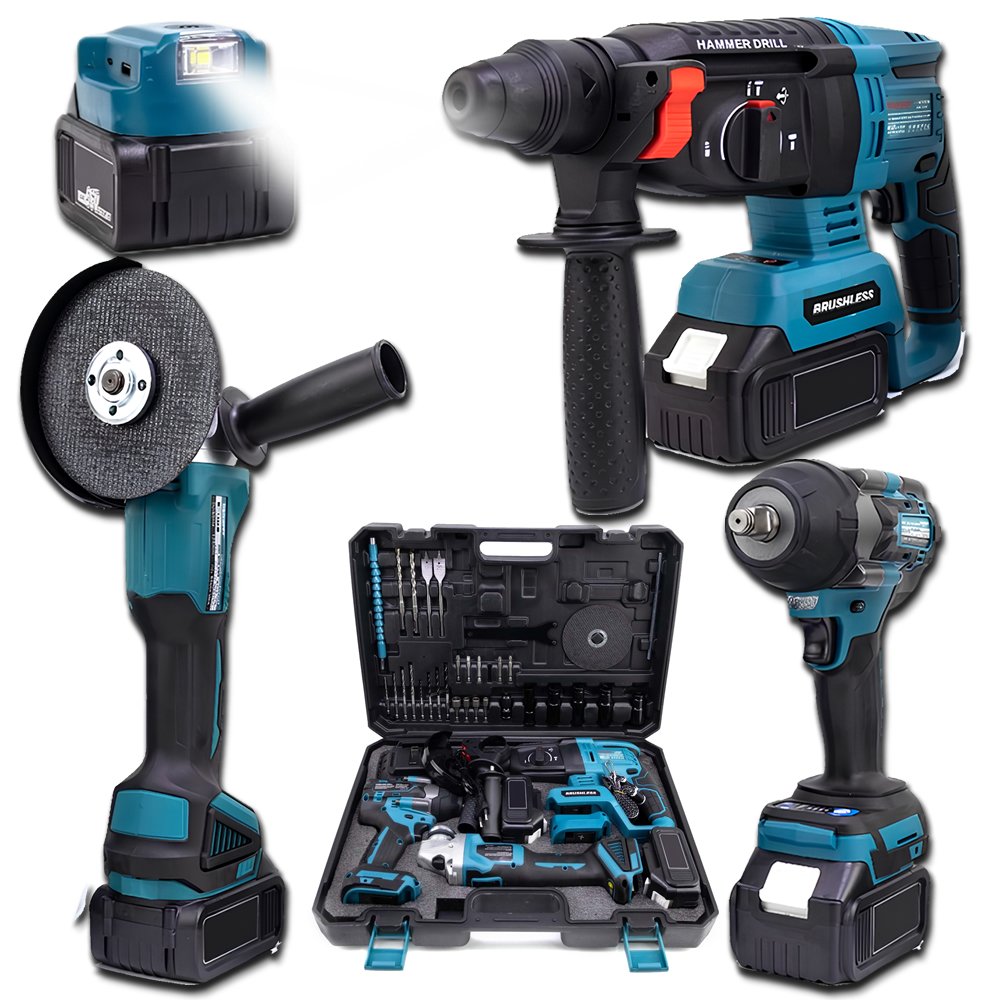 Makita MP003 Akülü Kömürsüz 3IN1 Set Makine (1100Nm Somun Sökme, Kırıcı Delici , 125mm Avuç Taşlama, Powerbank ve Led) 88Vf 10P