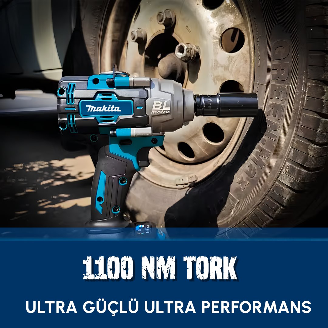 Makita MP008 Yeni Profesyonel Kömürsüz Akülü 88vf Somun Sıkma Sökme Seti 1100Nm ÖZELLİKLER