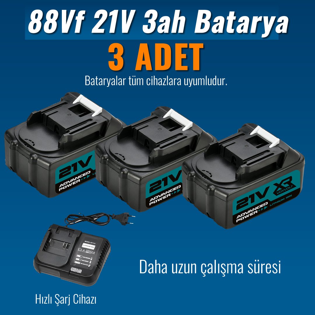 MakitaPlus MP010 Akülü Süper 5li Set Makina bataryalar