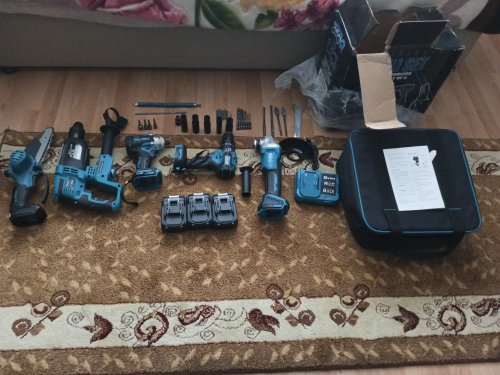 MakitaPlus MP010 Akülü Süper 5li Set Makina125mm Avuç Taşlama, Sds Plus Kırıcı Delici Hilti, Somun Sıkma Sökme, Vidalama Matkap, Budama Testere yorumları